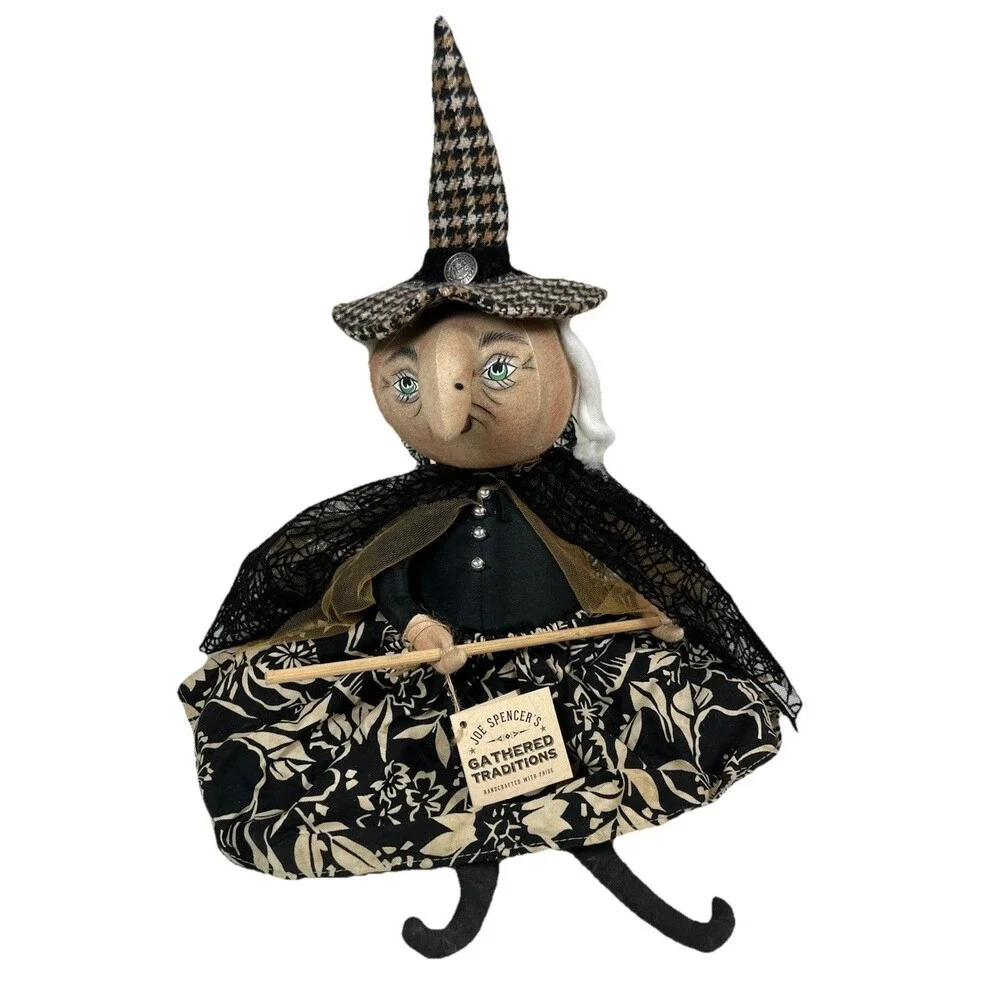 Joe Spencer Gathered Traditions Doll Halloween Naomi Witch Handcrafted Halloween
